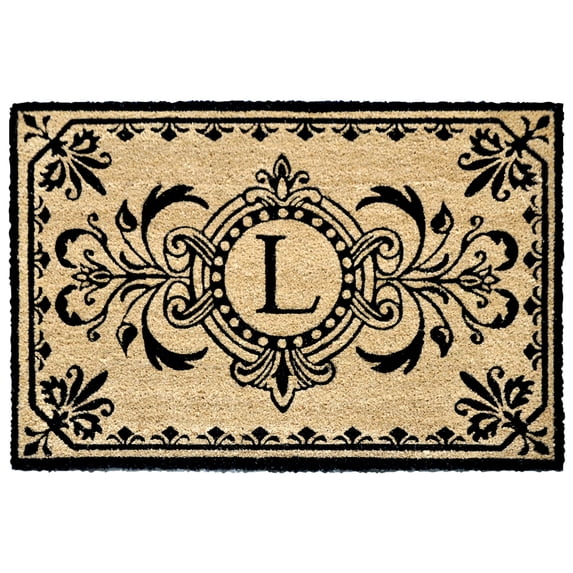 Liora Manne Dwell Vine Outdoor Mat Black L 1'8" x 3' 4"