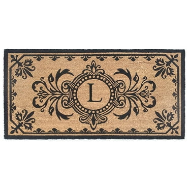 Liora Manne  Dwell Vine Outdoor Mat Black L 1'8" x 3' 4"