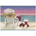 thumbnail image 1 of ESENCIA Indoor/Outdoor Power Loomed Latex Back Non Slip Mat - Transitional Whimsical Beach Colorful (Santa Siesta Ocean) (2' x 2'10"), 1 of 5