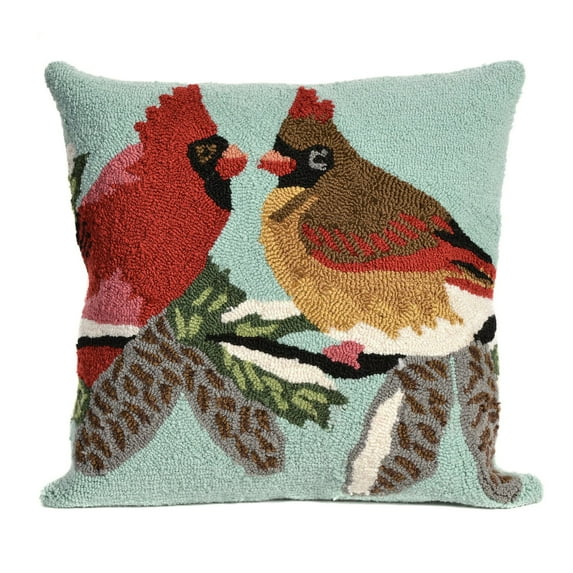 Liora Manne Frontporch Cardinals Indoor Outdoor Decorative Pillow Sky