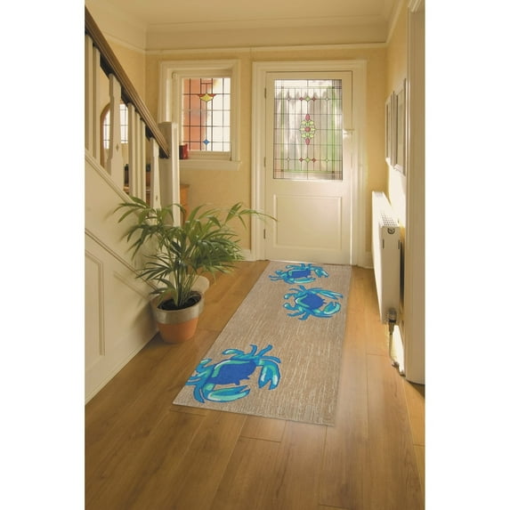 Liora Manne Frontporch Crabs Indoor Outdoor Area Rug Blue