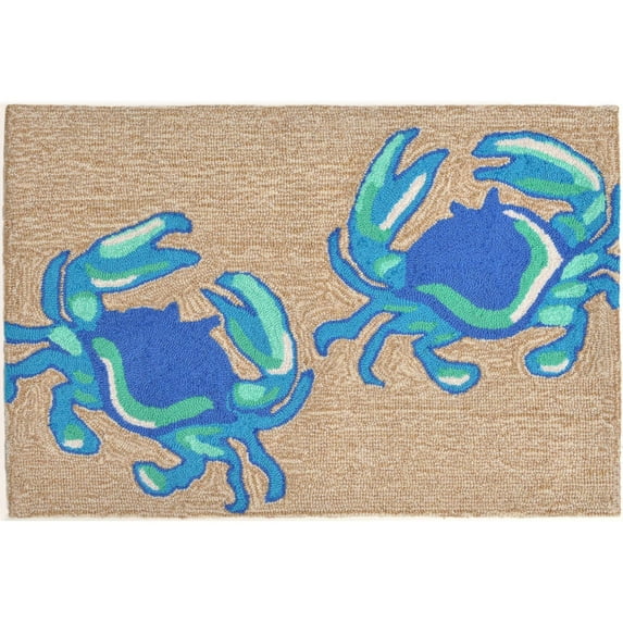Liora Manne Frontporch Crabs Indoor Outdoor Area Rug Blue