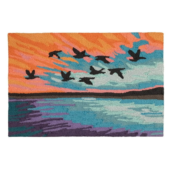 Liora Manne Frontporch Flock Indoor/Outdoor Rug 2' x 3' 2' x 3' Accent, Outdoor, Indoor