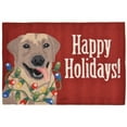 thumbnail image 1 of Liora Manne Frontporch Happy Holidays Red Indoor Outdoor Area Rug 4x6, 1 of 2