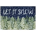 thumbnail image 1 of Liora Manne Frontporch Let It Snow Area Rug Indoor Outdoor Midnight 5x8, 1 of 5