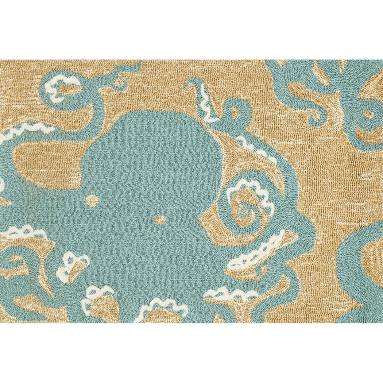 Liora Manne Frontporch Octopus Indoor Outdoor Area Rug Aqua - Walmart.com