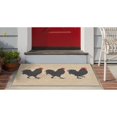 thumbnail image 1 of Liora Manne Frontporch Roosters Indoor Outdoor Area Rug Neutral, 1 of 2