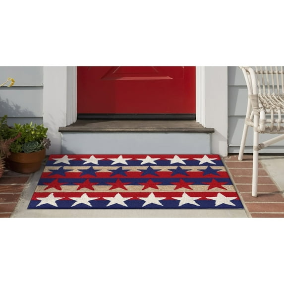 Liora Manne Frontporch Stars & Stripes Indoor Outdoor Area Rug Americana