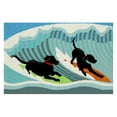 thumbnail image 1 of Liora Manne Frontporch Surfing Dogs Indoor Outdoor Area Rug Ocean, 1 of 2