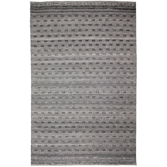 Liora Manne Hudson Bubble Stripe Rug Charcoal 100% Polyester Indoor Outdoor 5x8
