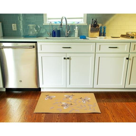 Liora Manne Illusions Bees Indoor Outdoor Mat Honey
