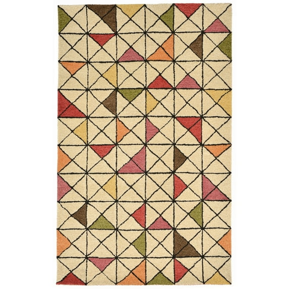 Liora Manne Inca 9447/19 Triangle Marigold Area Rug 42 Inches X 66 Inches