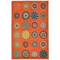 thumbnail image 1 of Liora Manne Inca Pop Circles Indoor Rug Orange 9'X12', 1 of 2
