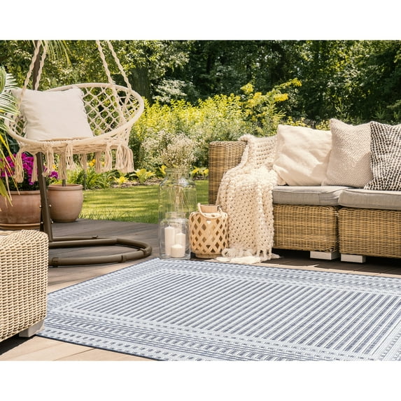 Liora Manne Malibu Area Rug Charcoal 100% Polypropylene Indoor Outdoor 5x8