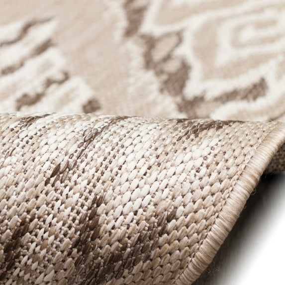 Liora Manne Malibu Ikat Indoor Outdoor Area Rug Neutral 100% Polypropylene 5x7