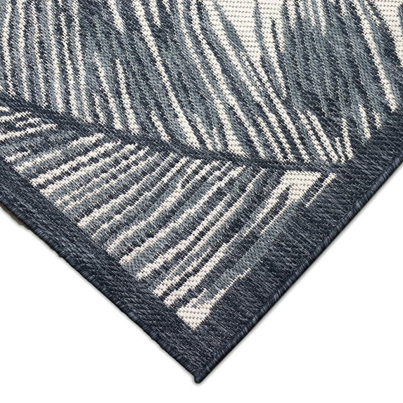 Liora Manne Malibu Palm Indoor Outdoor Area Rug Navy