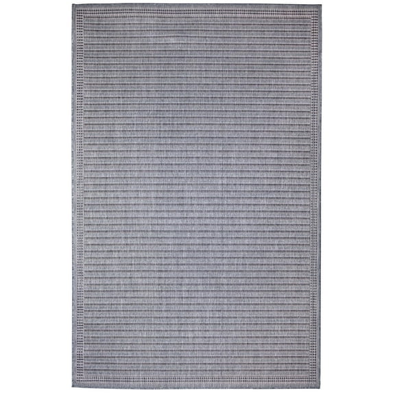 Liora Manne Malibu Simple Border Indoor/Outdoor Rug Navy 7'10" x 9'10" 8' x 10' Accent, Outdoor, Indoor Navy, Ivory Rectangle