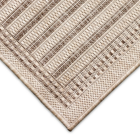 Liora Manne Malibu Simple Border Indoor/Outdoor Rug Neutral 7'10" Square 8' Square Indoor,Accent,Outdoor Ivory,Beige Square