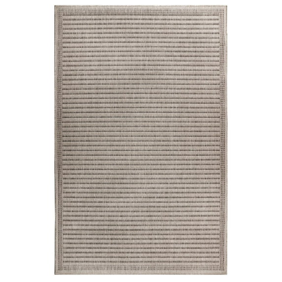 Liora Manne Malibu Simple Border Indoor/Outdoor Rug Neutral 7'10" x 9'10" 8' x 10' Indoor,Outdoor,Accent Ivory,Beige Rectangle