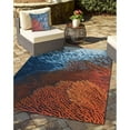 thumbnail image 1 of Liora Manne Marina Coral Indoor Outdoor Area Rug 5x8 Weather Resistant Blue, 1 of 7