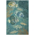 thumbnail image 1 of Liora Manne Marina Fish Indoor Outdoor Rug Aqua 75% Polypropylene Low Profile Durable, 1 of 1
