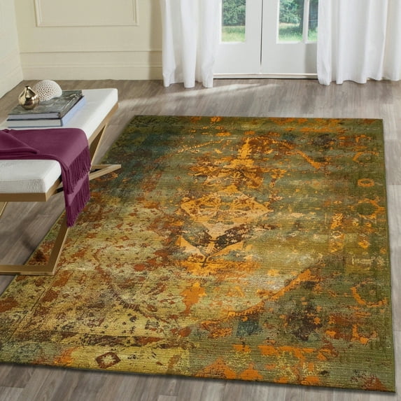 Liora Manne Marina Kermin Green Indoor Outdoor Area Rug 75% Polypropylene 25% Polyester