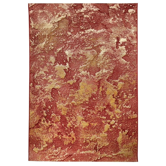 Liora Manne Marina Lava Area Rug Red 75% Polypropylene Indoor Outdoor 5x8