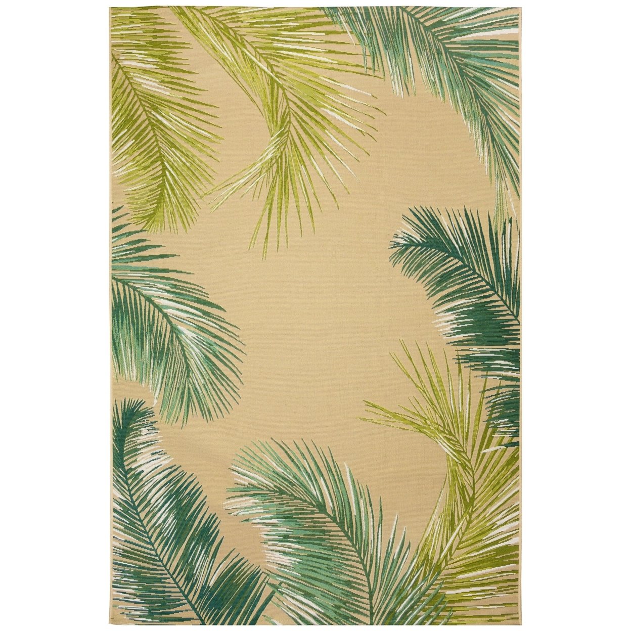 Liora Manne Marina Palm Border Indoor/Outdoor Rug Sisal 3'3