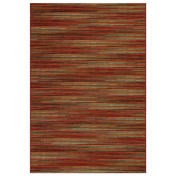 Liora Manne Marina Stripes Area Rug Saffron Indoor Outdoor 75% Polypropylene