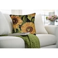 thumbnail image 1 of Liora Manne Marina Sunflowers Indoor Outdoor Decorative Pillow Black, 1 of 1