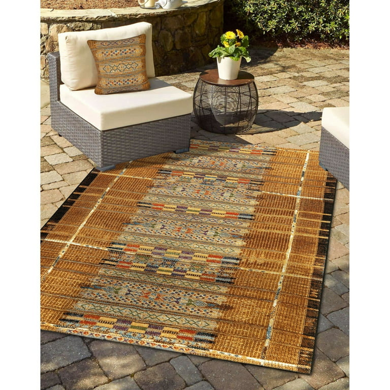 Liora Manne Frontporch Yellow Labs Indoor/Outdoor Rug Charcoal 24x36