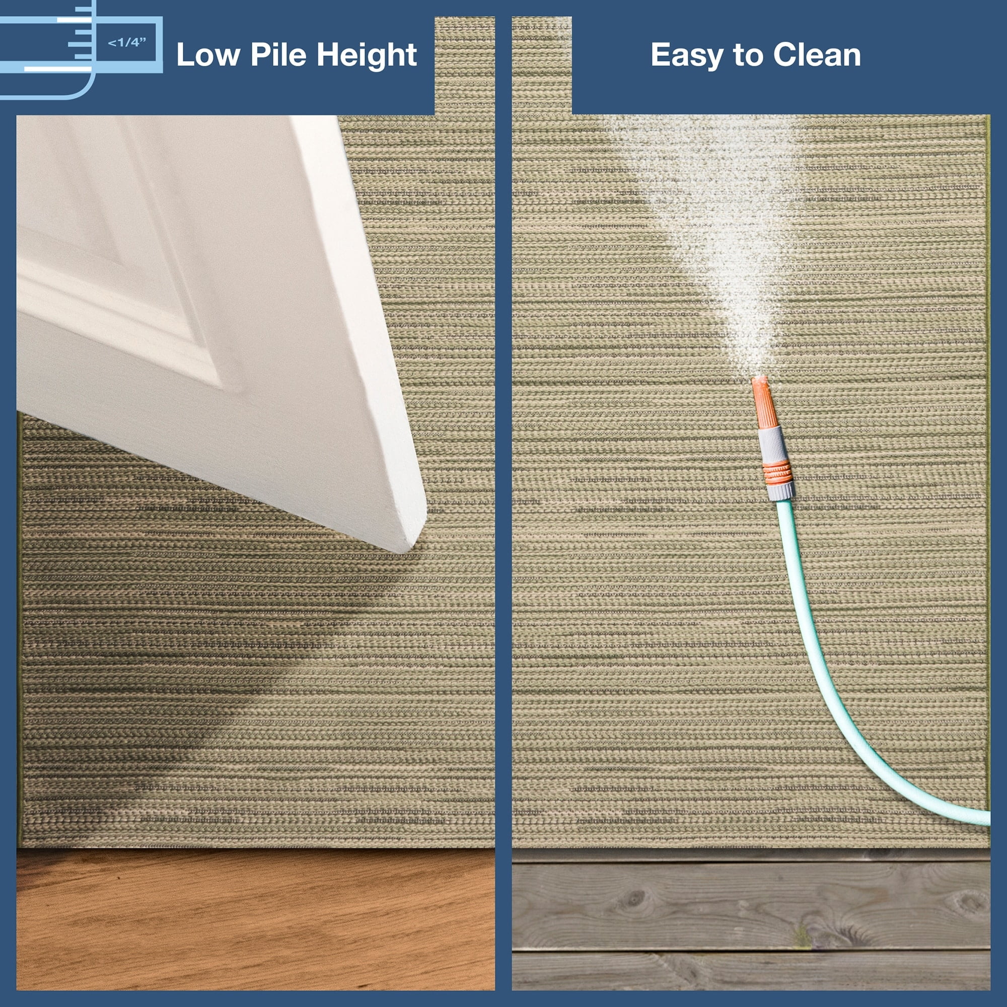 Liora Manne Miranda Green Stripe Indoor Outdoor Area Rug 65% ...