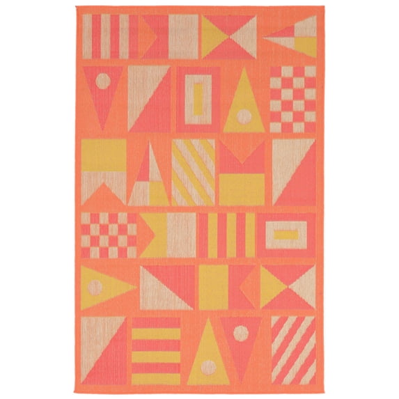 Liora Manne Playa 1355/74 Signal Flags Warm Area Rug 4.85 Feet X 7.5 Feet