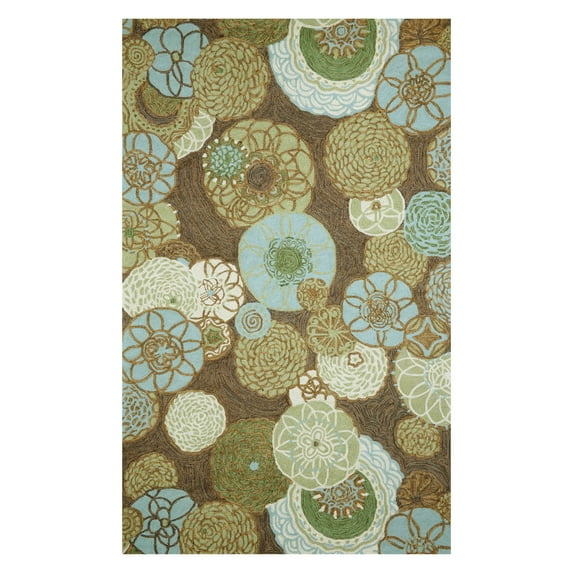 Liora Manne Ravella Disco Indoor/Outdoor Rug Blue 42"X66"