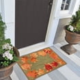 thumbnail image 1 of Liora Manne  Ravella Falling Leaves Border Indoor/Outdoor Rug 2' x 3' - Moss, 1 of 5