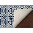 thumbnail image 1 of Liora Manne Ravella Floral Tile Area Rug Navy Indoor Outdoor Water Fade Resistant, 1 of 5