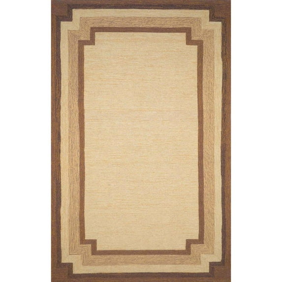 Ravella Border Rug-Color:Off White,Size:9'6"Lx7'6"Wx0.5"H