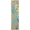 thumbnail image 1 of Liora Manne Ravella Ornamental Leaf Bdr Blue Runner Rug 24" x 8', 1 of 2