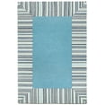 thumbnail image 1 of Liora Manne Ravella Pinstripe Border Blue Area Rug, 1 of 4