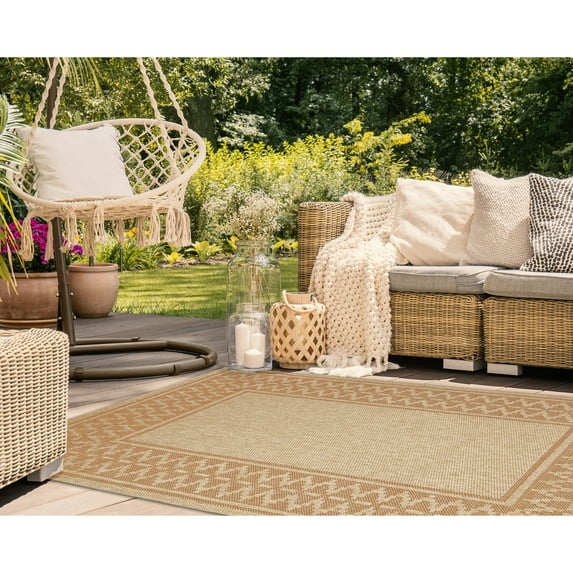 Liora Manne Sahara Area Rug Terracotta 5x7 Indoor Outdoor Durable UV Resistant