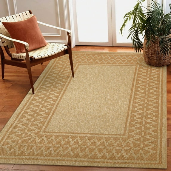 Liora Manne Sahara Area Rug Terracotta 5x7 Indoor Outdoor Durable UV Resistant
