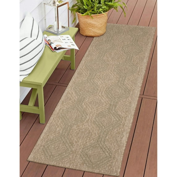 Liora Manne Sahara Links Indoor Outdoor Area Rug Green 100% Polypropylene 5x8