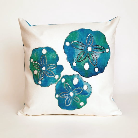 trans ocean imports liora manne sand dollar indoor outdoor throw pillow