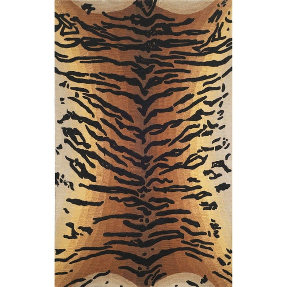 Seville Tiger Rug-Color:Brown,Size:66"Lx42"Wx0.625"H