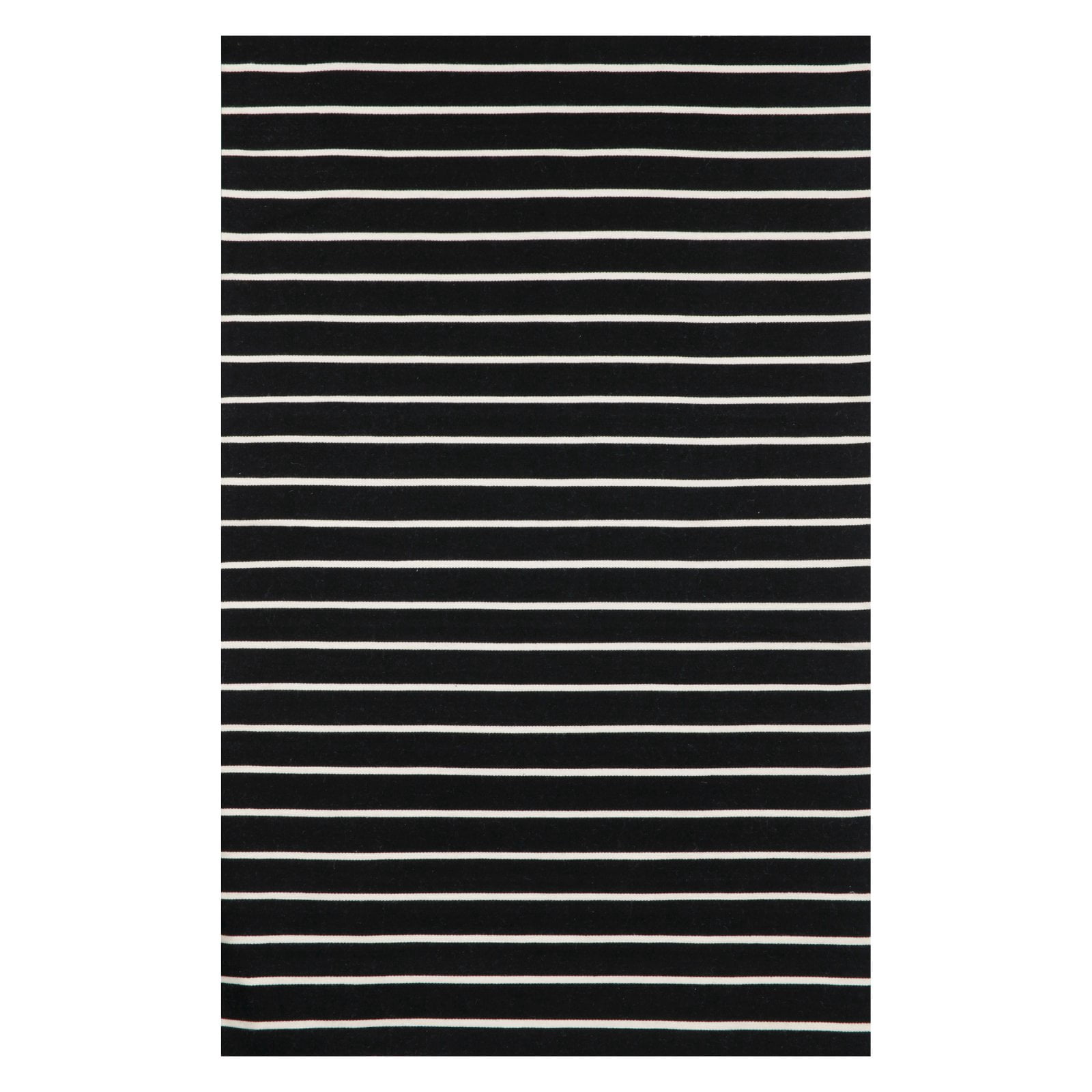 Liora Manne Sorrento Pinstripe Indoor/Outdoor Area Rug Black 2' x 3' 2