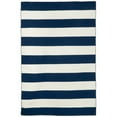thumbnail image 1 of Liora Manne Sorrento Rugby Stripe Area Rug Navy Indoor Outdoor 5x8 Hand Woven, 1 of 5