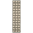 thumbnail image 1 of Liora Manne Terrace Elephants Indoor/Outdoor Rug Silver 23"X7'6", 1 of 2