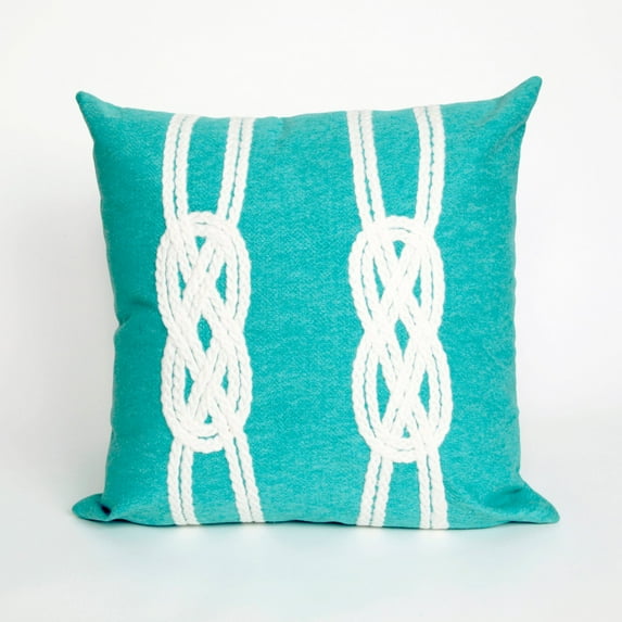 Liora Manne Visions II Double Knot Indoor Outdoor Decorative Pillow Aqua