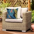 thumbnail image 1 of Liora Manne Visions III Banana Plant Indoor Outdoor Decorative Pillow Aqua, 1 of 4
