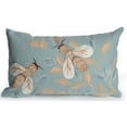 thumbnail image 1 of Liora Manne Visions III Bees Indoor Outdoor Decorative Pillow Aqua, 1 of 2
